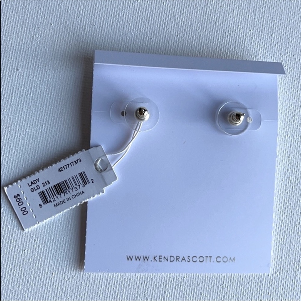 Kendra Scott Lady Gold Stud Earrings New with tags! Never been worn! - Picture 6 of 9